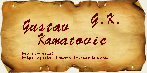 Gustav Kamatović vizit kartica